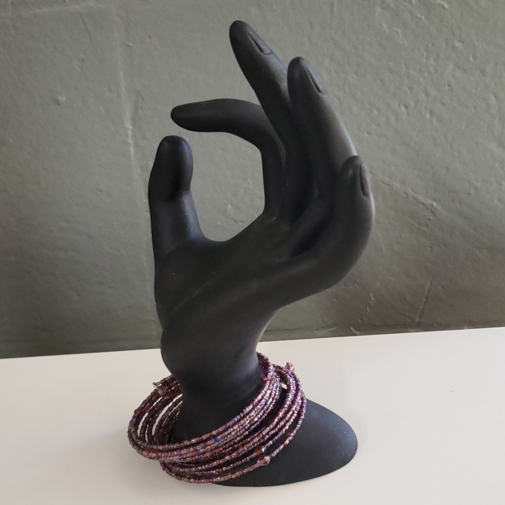 Purple beaded wrap around bracelet